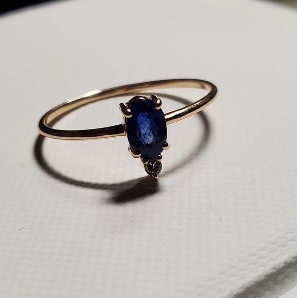 14K Gold Sapphire/Diamond Ring, 10 - Picture 10 of 14